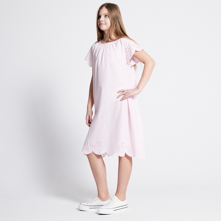 Broderie dress "Isolde" Soft Pink